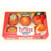 Тортини Кексы 200г*16 клубника