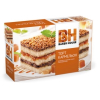 Торт бисквитный Baker House 350г*8 Карамельон