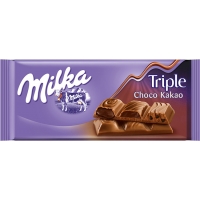 Шоколадная плитка Милка  90г*20 Трипл шоколад/Triple Choco Cocoa