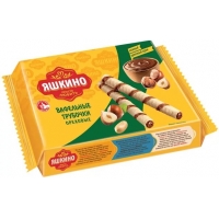 Трубочки вафельные Яшкино ореховые 190г*24