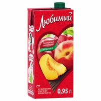Сок 'Любимый '0,95л*12 Яблоко/Персик (нектар)