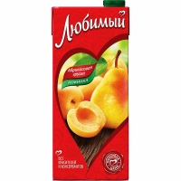 Сок 'Любимый '0,95л*12 Яблоко/Абрикос/Груша (напиток)