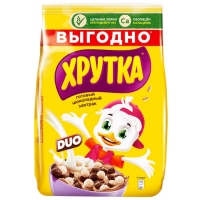 Хрутка готовый завтрак пакет 460гр*4 ДУО Шоколадные шарики
