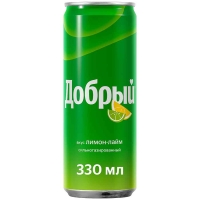 Добрый 0,33л*12 ж/б Лимон-лайм