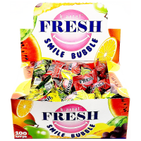 Жевательная резинка Канди Клаб Дражированная  *100шт*(20бл) Fresh Smile Bubble Ассорти