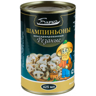 Шампиньоны резаные  'Барко ' 425мл*24 ж/б