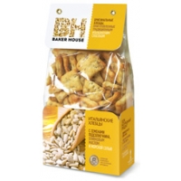 Итальянские хлебцы Baker House с Семенами подсолнечника,олив.маслом и морской солью 250г*7